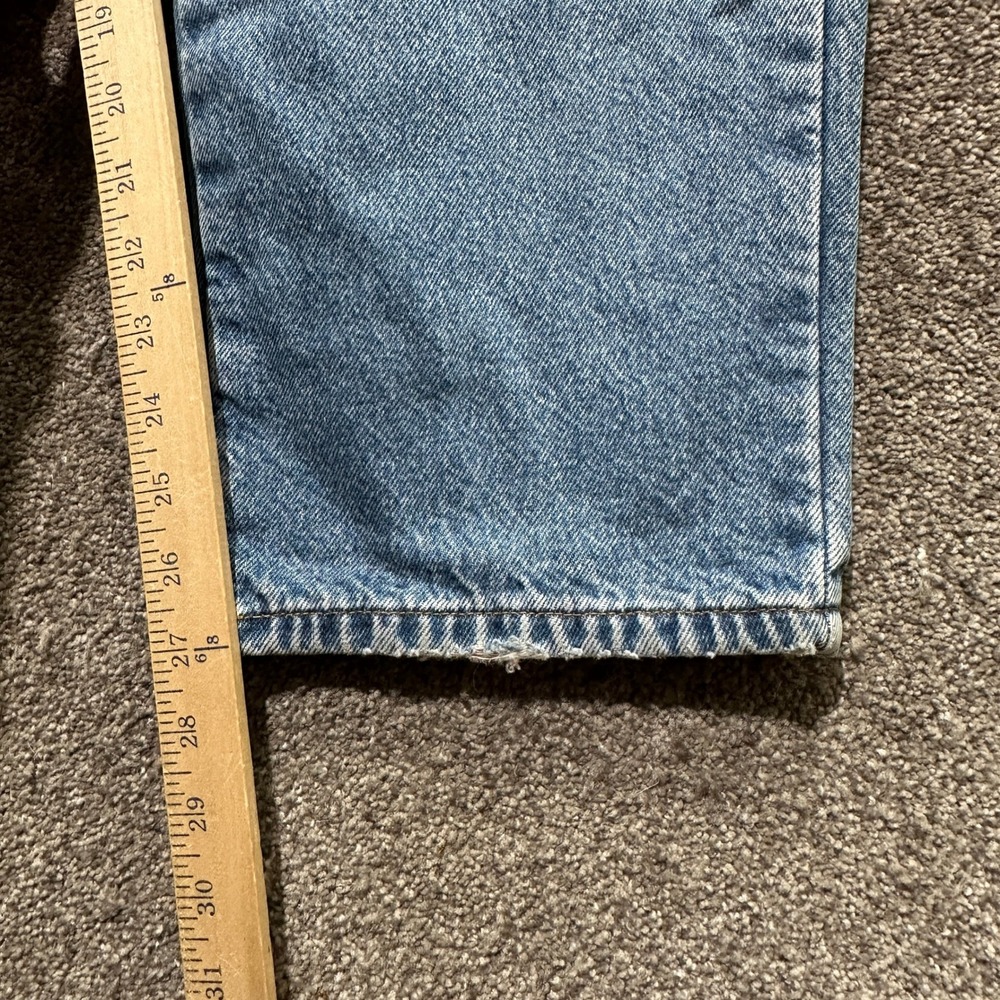 VTG LL Bean‎ Double L Flannel Blanket Lined Jeans Womens 14P Blue Denim Relaxed - Picture 6 of 15
